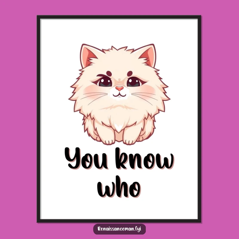 Funny Cat Poster: Sarcastic Smirk for Stylish Wall Art