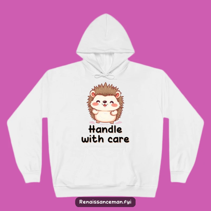 Cozy Funny Hedgehog Photo Hoodie: Warm Comfort for Sentimental Souls Gift