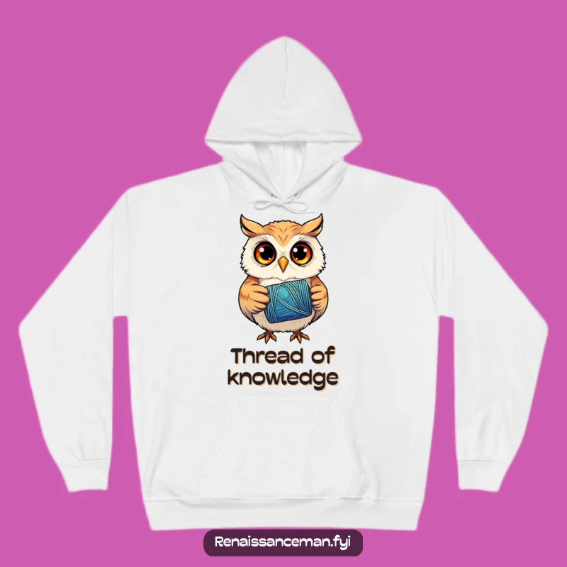 Cozy Funny Owl Hoodie: Stay Warm While Crafting with Focus