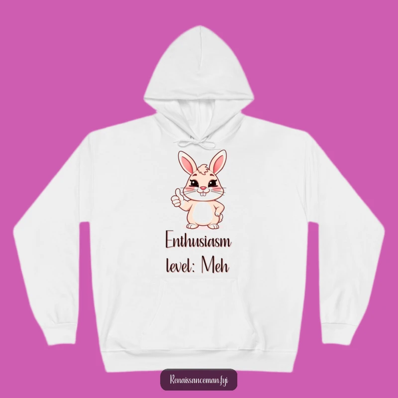 Cozy Funny Bunny Sarcasm Hoodie: Wrapped in Wit and Warmth