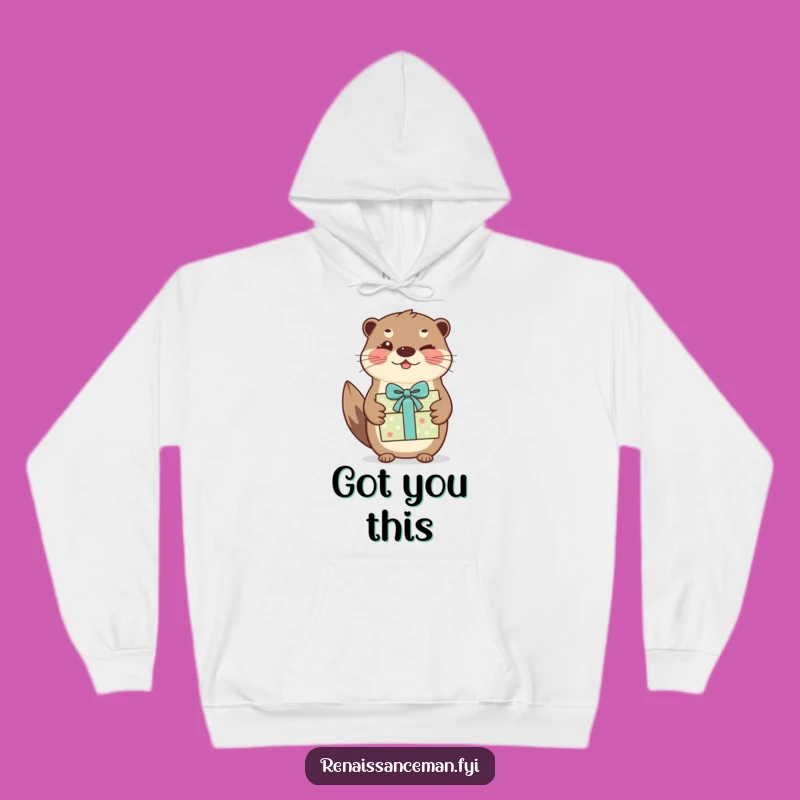 Funny Otter Hoodie: Cozy, Whimsical Gift Delivery for a Hilarious Hug