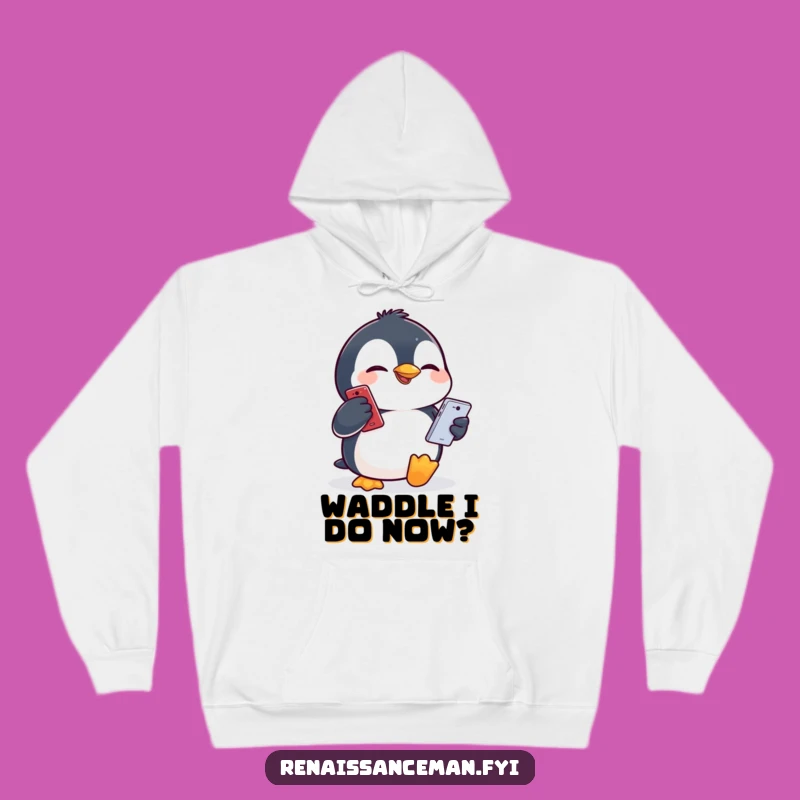 Funny Penguin Selfie Hoodie: Cozy Up with Comedic Charm