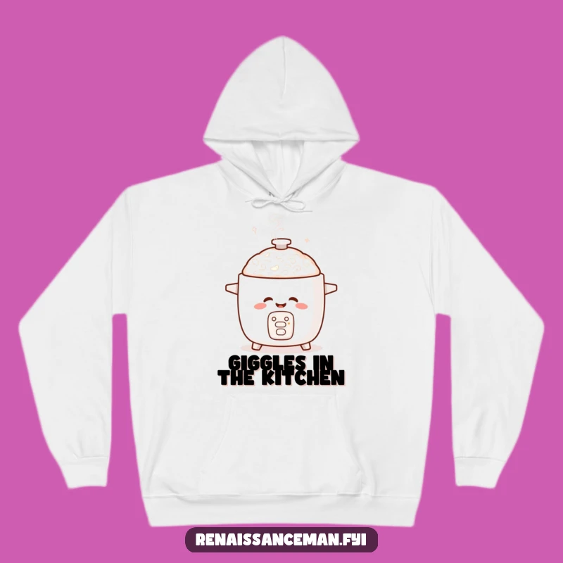 Funny Giggling Rice Cooker Hoodie: Cozy Swirls, Playful Warmth, Perfect Gift