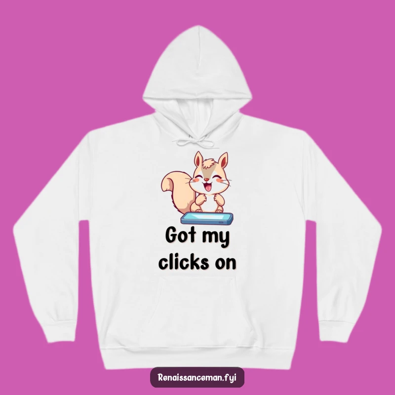 Funny Squirrel Gaming Session Hoodie: Stay Warm with Pixelated Fun