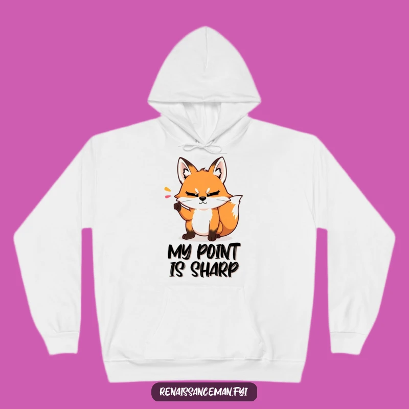 Cozy Funny Fox Hoodie: Dramatic Point Sweatshirt - Ultimate Intellectual Gift