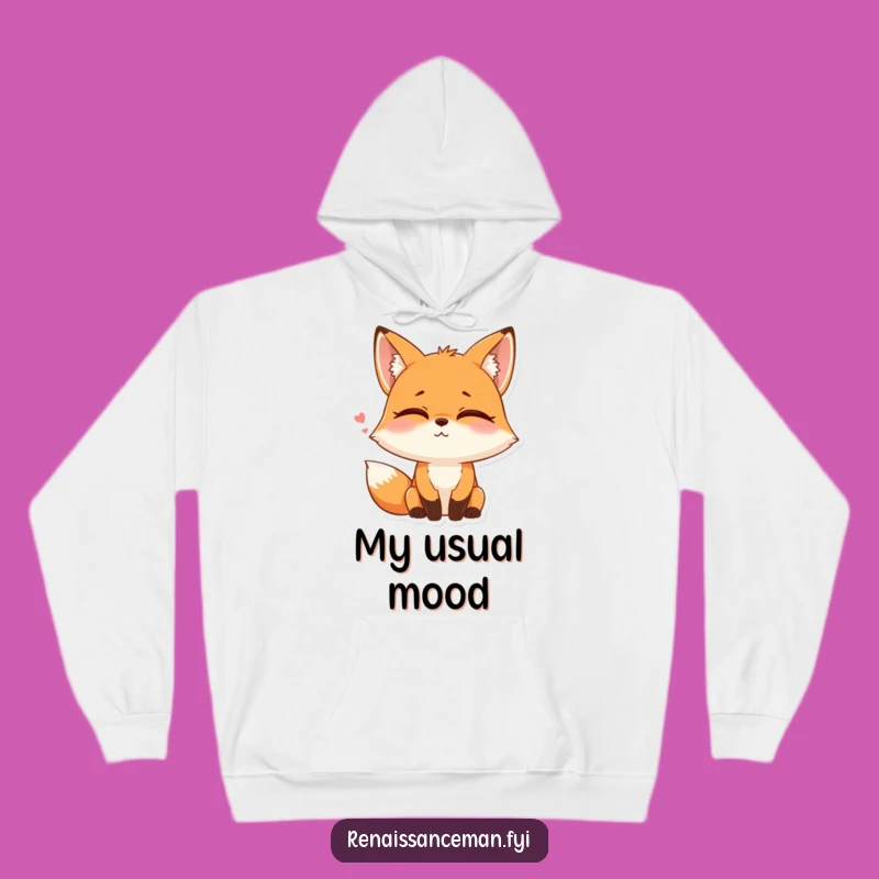 Cozy Funny Fox Eye Roll Hoodie: Snuggle Up with Sarcastic Comfort and Style
