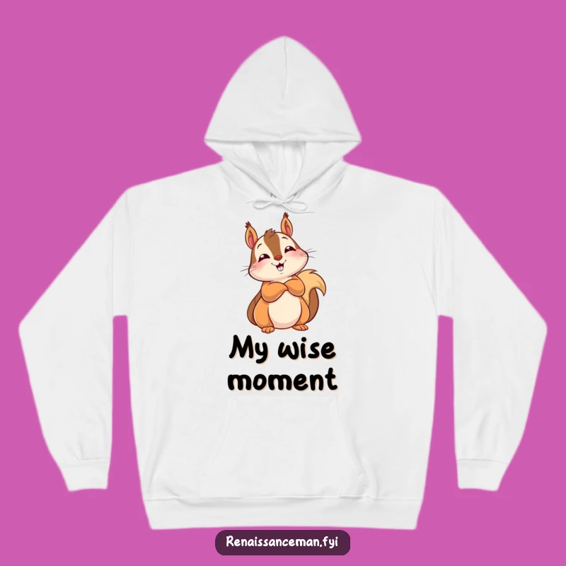 Cozy Funny Squirrel Knows All Hoodie: Embrace Your Inner Wise One