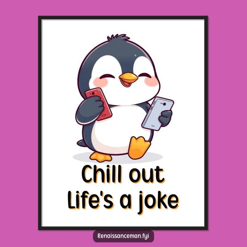 Free Printable Funny Penguin Wall Art: Silly Face Downloadable Decor!