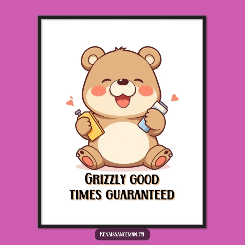 Free Printable Wall Art: Giggling Bear Product Demo Joy