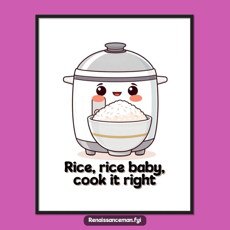 Free Printable Wall Art: Proud Rice Cooker Mastery, Funny Downloadable Decor