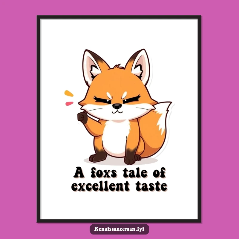 Free Printable Wall Art: Smug Fox - Funny Downloadable Decor!