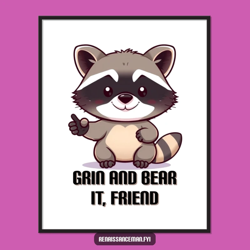 Funny Free Printable Wall Art: Raccoon Selfie Moment - Downloadable Art!