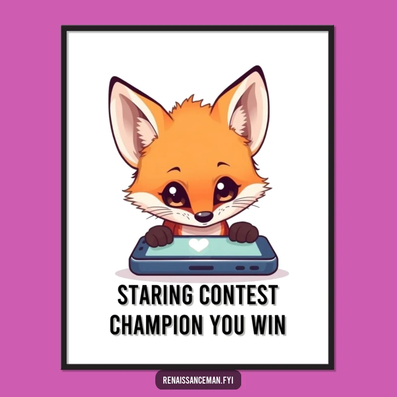 Free Printable Funny Fox Wall Art: Curious Techie Downloadable Decor!