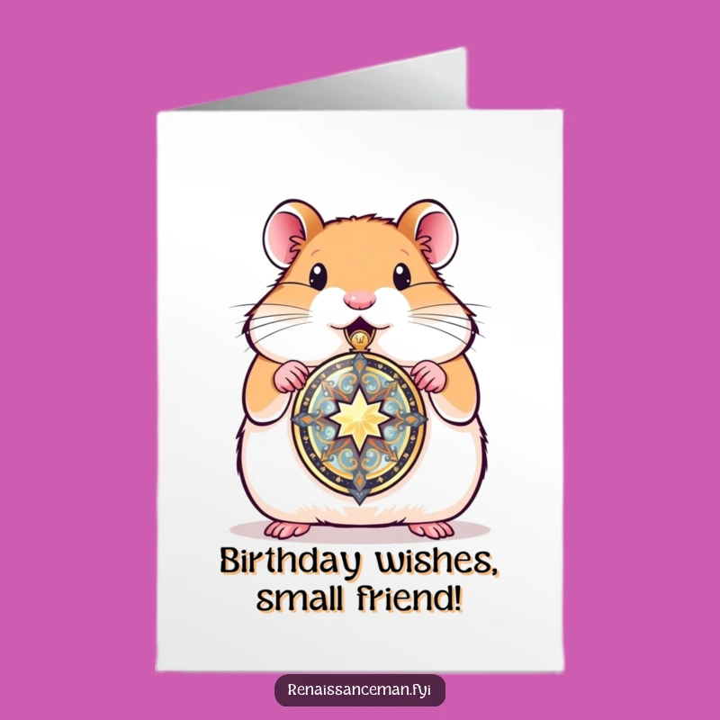 Free Printable Birthday Card: Hamster Locket Gift - Cherished Downloadable Fun