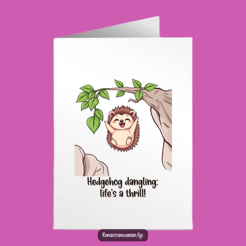 Free Printable Hedgehog Birthday Card - Funny Downloadable Gift for Daredevils