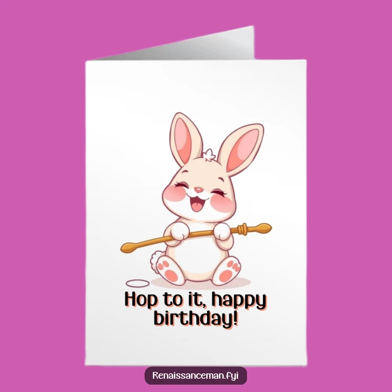 Free Printable Bunny Birthday Card: Threading Joyful Wishes Gift