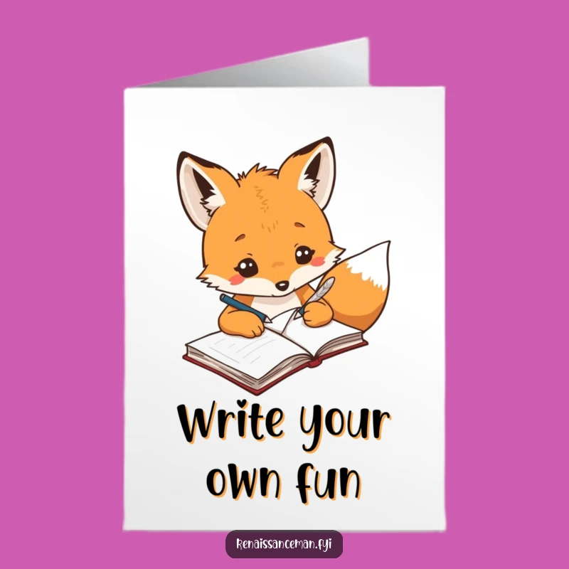 Free Printable Birthday Card: Creative Fox Ideas Funny Digital Gift