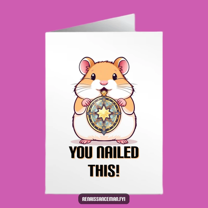 Free Printable Congrats Card: Hamster Locket - Heartfelt Downloadable Gift