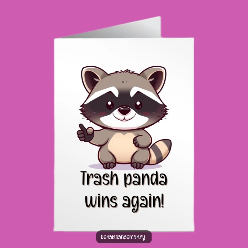 Free Printable Congratulations Card: Raccoon Selfie Celebration - DIY Download!