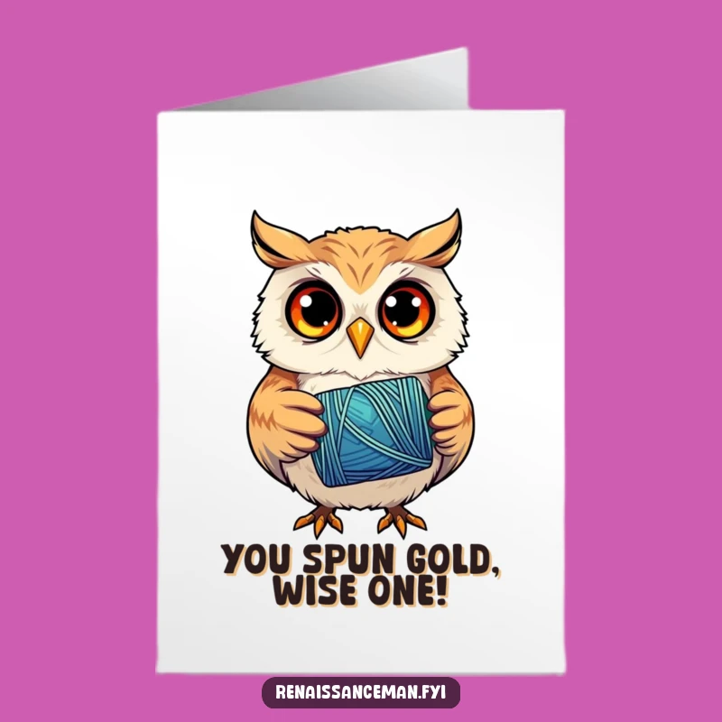 Free Printable Owl Thread 'Congrats' Card - Clever Downloadable