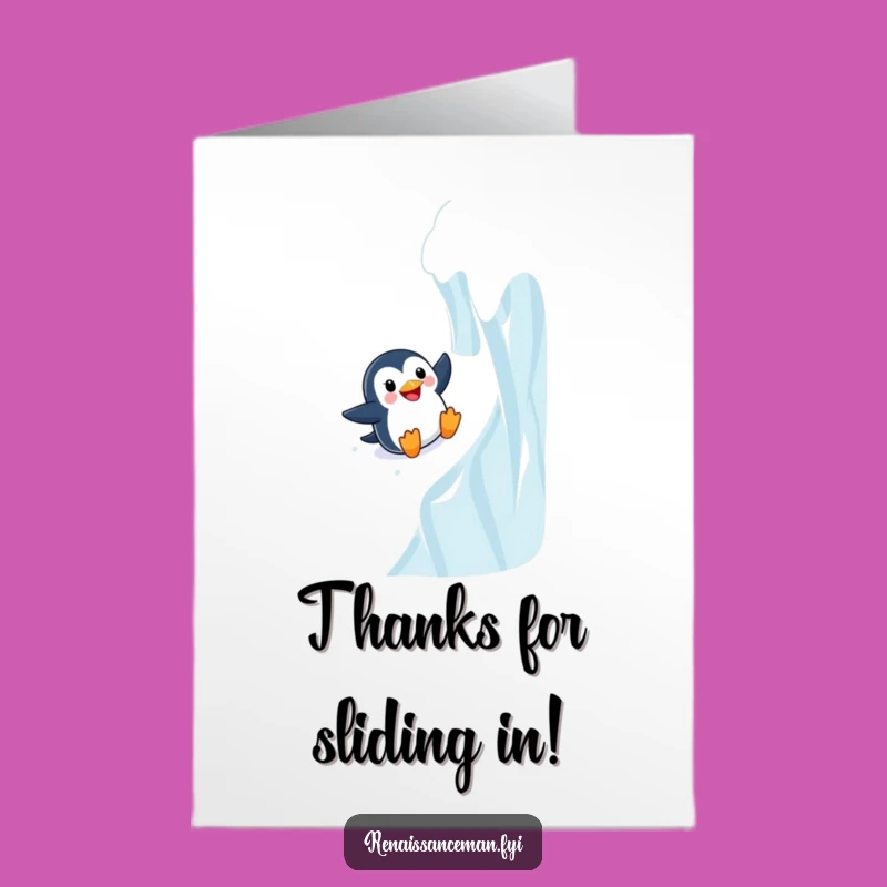 Free Printable Penguin Thank You Card - Funny Downloadable Appreciation Gift