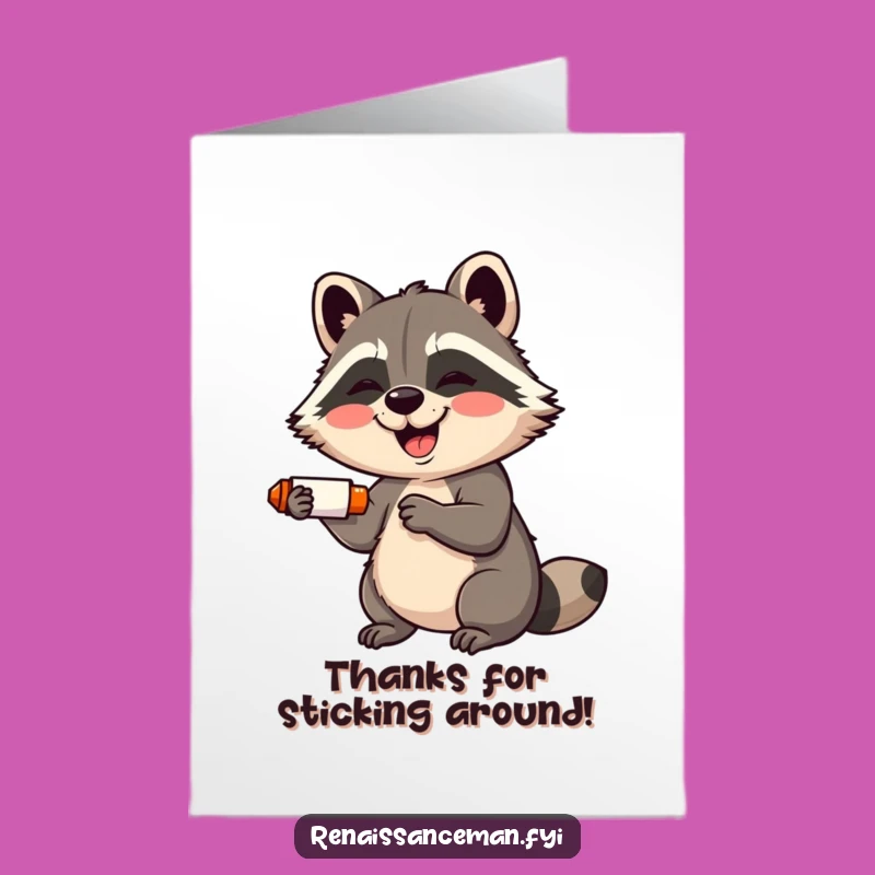 Free Printable Raccoon Thank You Card: Cute DIY Downloadable Gratitude
