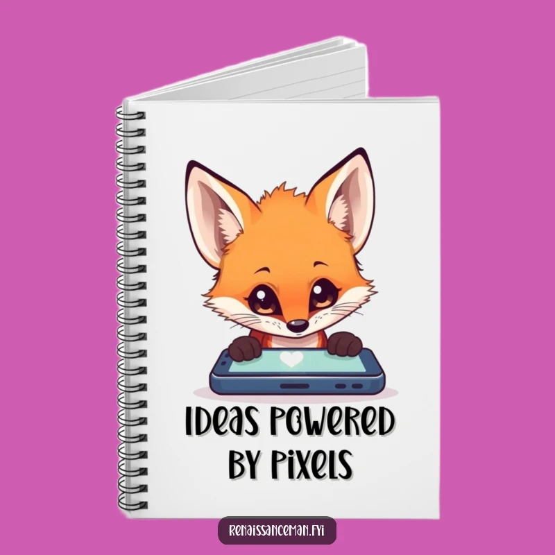 Funny Fox Digital Notes Notebook: Jot Down Ideas with Techy Humor