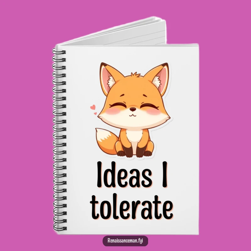Funny Fox Eye Roll Notebook: Jot Down Your Sarcastic Thoughts in Style