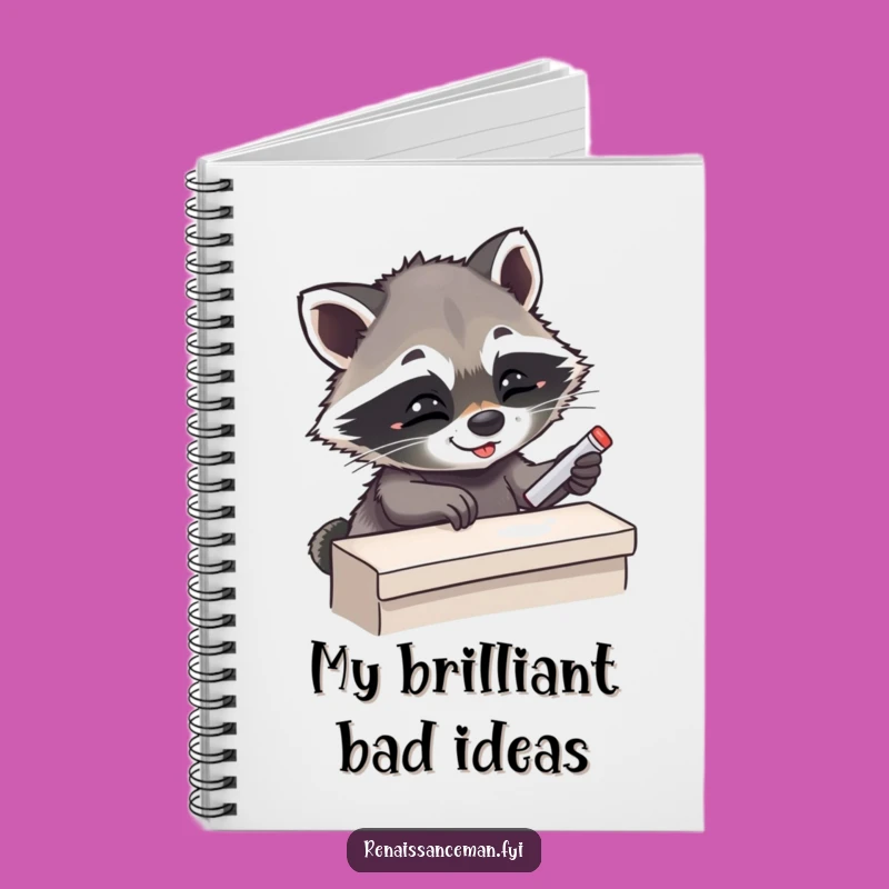 Funny Giggling Raccoon Chalking Journal - Notebook for Funny Gift Ideas