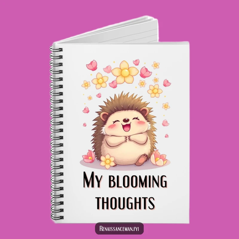 Funny Hedgehog Petal Hug Notebook: Capture Your Joyful Thoughts