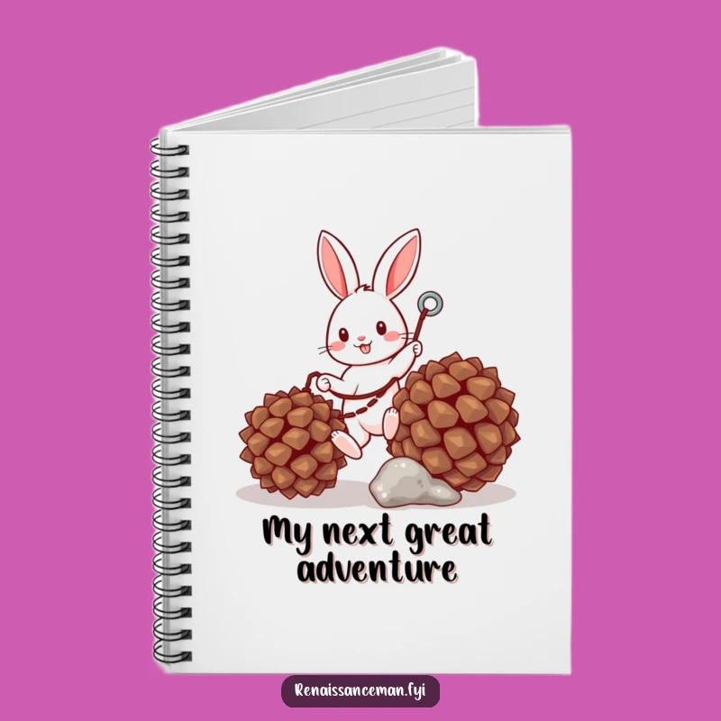 Funny Bunny Grappling Pinecone Notebook: Jot Down Ideas with Hilarious Adventure Flair
