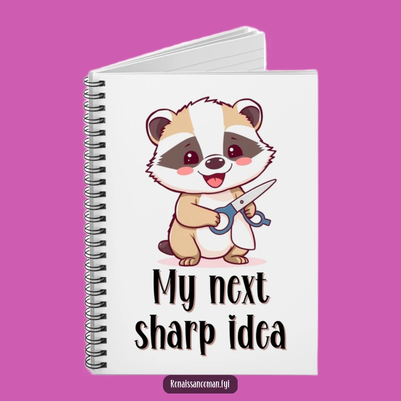 Funny Badger Notebook: Jot Down Ideas with Sharp Precision
