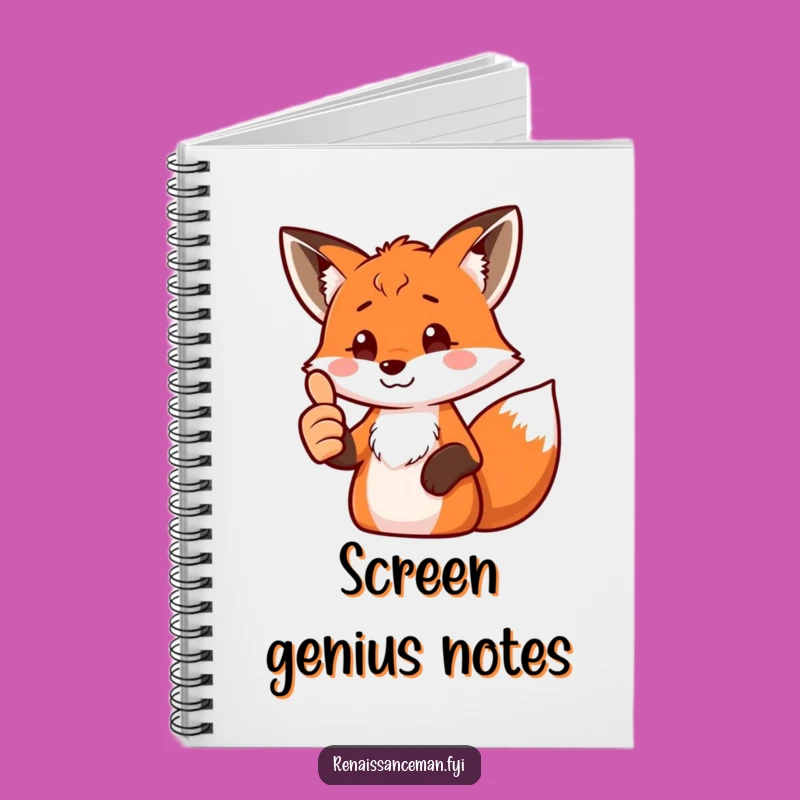 Funny Fox Thumbs Up Notebook: Jot Down Ideas with Digital Flair