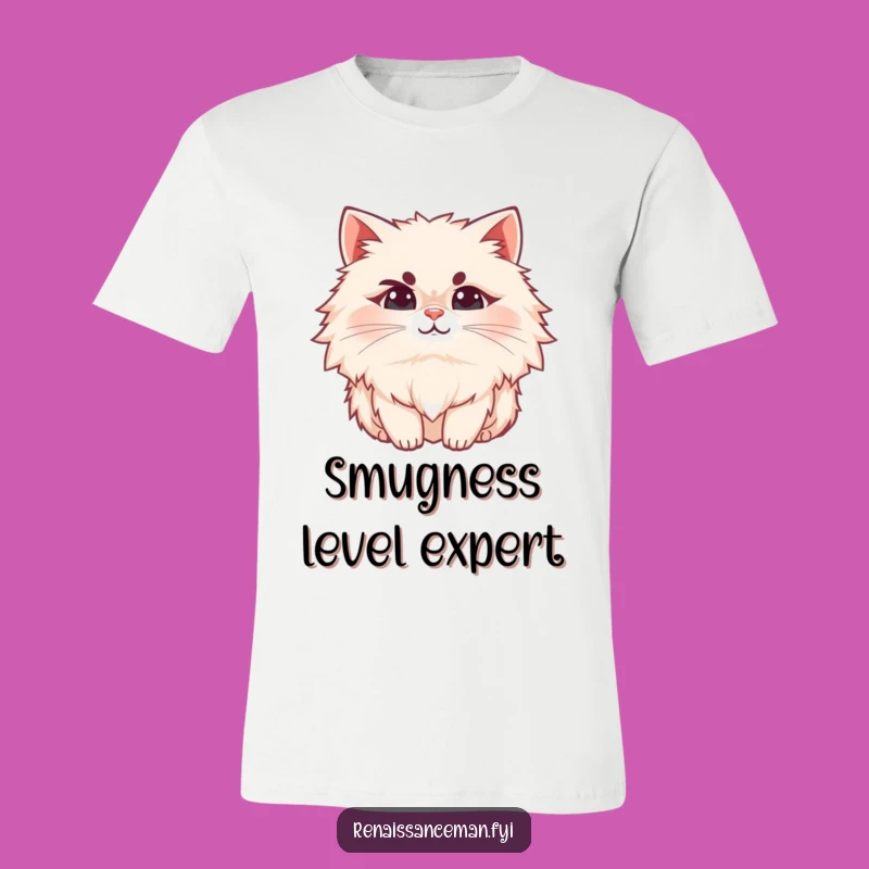 Funny Cat Smirk T-Shirt: Sarcastic Style for a Perfect Gift