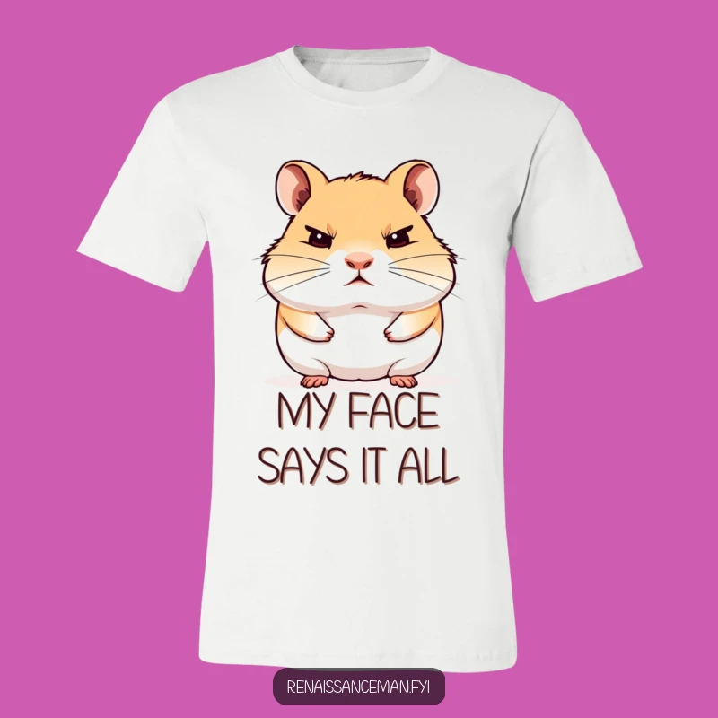 Funny Hamster T-Shirt: Judgmental Stare Tee - Hilarious Disdainful Gift