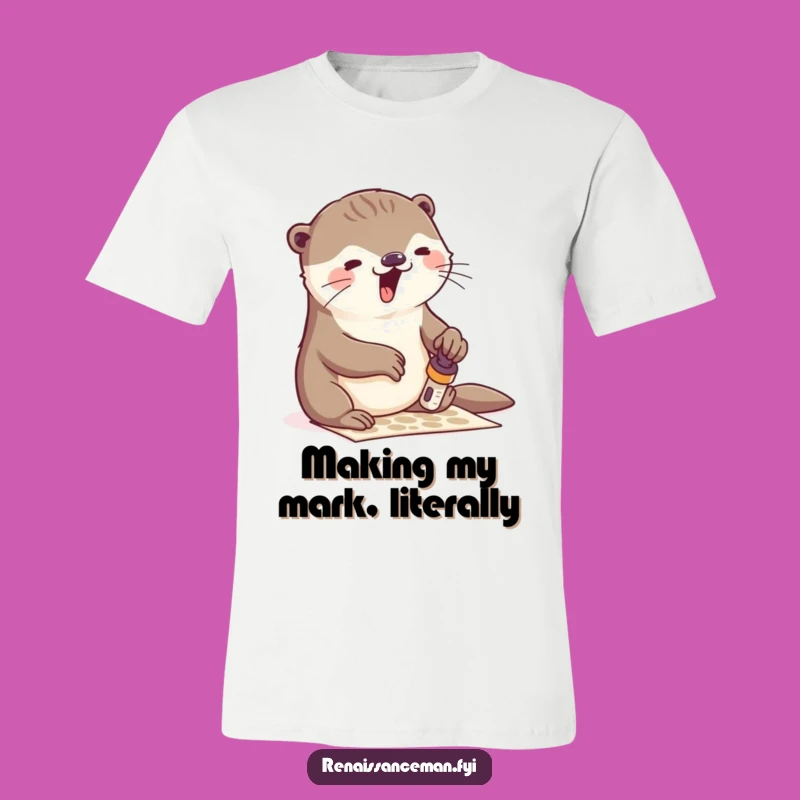 Funny Otter Stamping T-Shirt: Enthusiastic Crafting Tee, Perfect Funny Gift