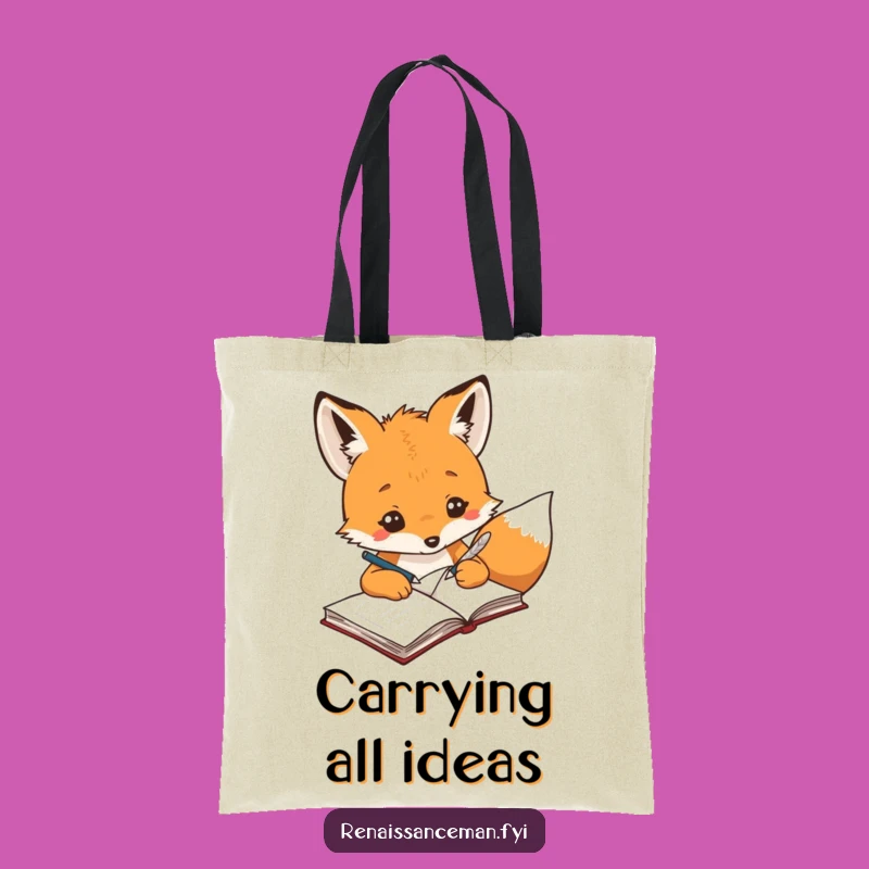 Funny Creative Fox Idea Tote Bag - Carry Your Inspirations!