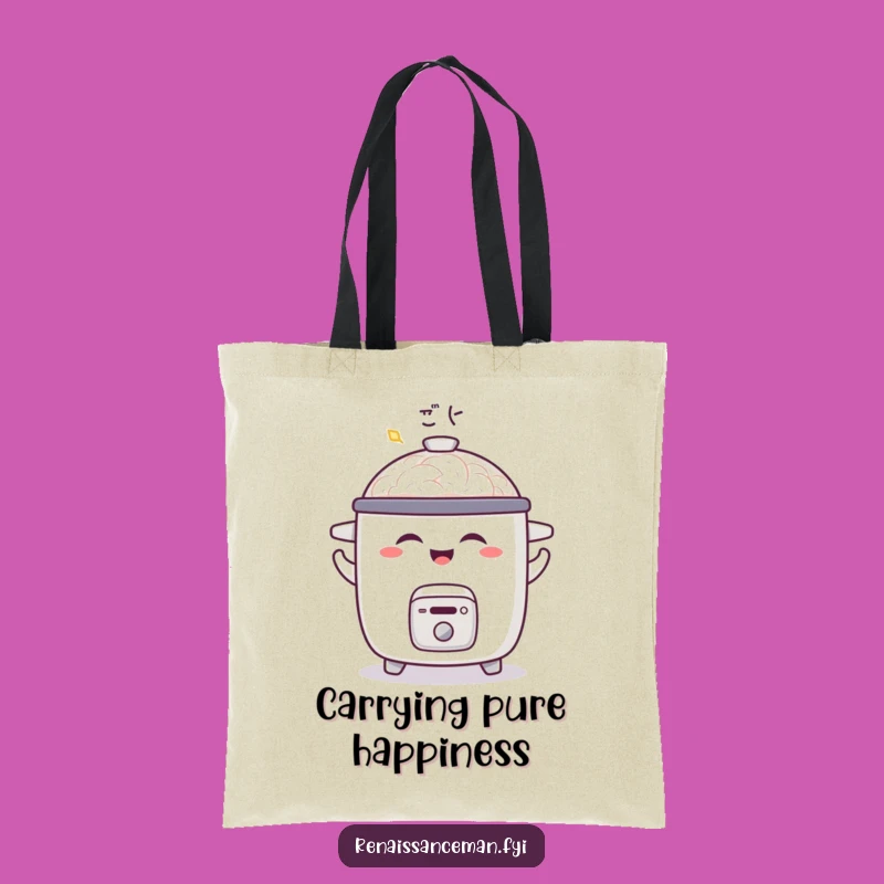 Funny Joyful Rice Cooker Tote Bag: Shimmy Style, Ideal Funny Gift for Grocers