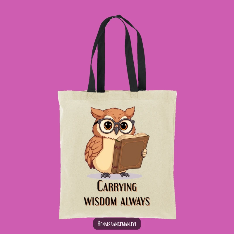 Funny Owl Book Lover Tote Bag: Carry Your Library in Style!