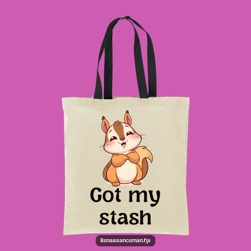Funny Squirrel Knows All Tote Bag: Carry Your Wisdom with Style
