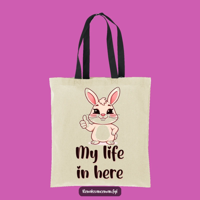 Funny Bunny Sarcasm Tote Bag: Carry Your Wit Around Town