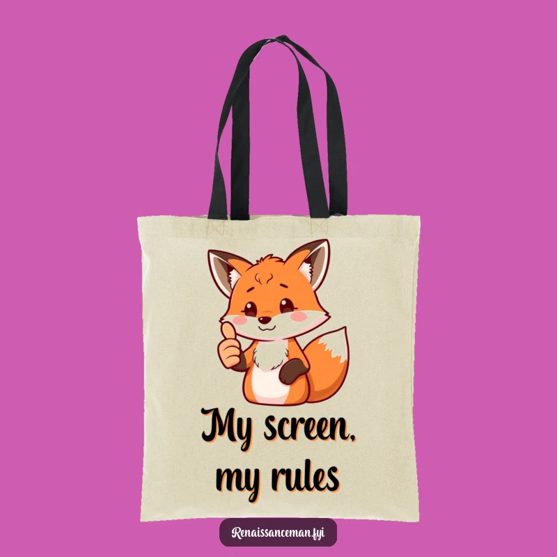 Funny Fox Thumbs Up Tote Bag: Stylish and Humorous Carry-All