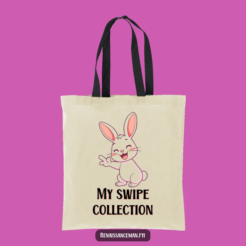 Funny Rabbit Tote Bag: Carry Your Swipe Decisions in Style